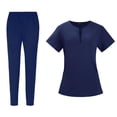 thumbnail image 4 of kusrkot Female Nursing Scrubs Uniform Stretch Multi Pockets Soft Breathable Professional L, 4 of 8