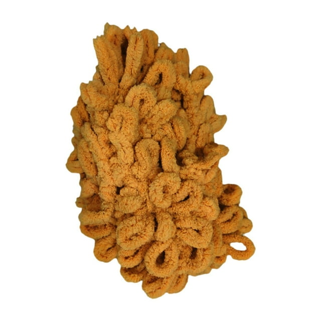 Luzkey Bulky Loop Yarn Arm Knitting Yarn Comfortable DIY Hand Crocheted Thick Chunky Yarn Bulky Yarn for Rug Making Weaving Sweaters Turmeric