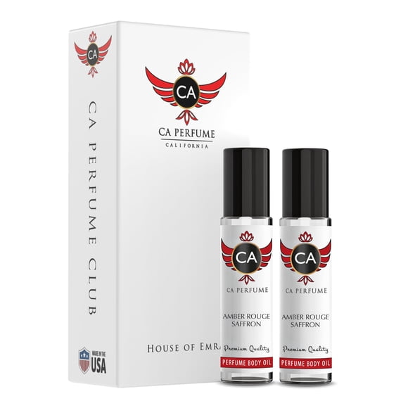 Perfume CA Amber Rouge Azafrán Aceite Roll-On Sin Alcohol 9 mL