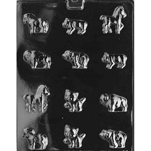 Grandmama's Goodies A005 Cute Animal Chocolate Candy Soap Mold with Exclusive Molding Instructions