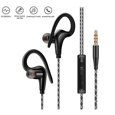 EEEkit Sport Running Earphone, In-Ear Wired Headphone, Earbuds Over Ear  Hook 3.5mm Jack, Cell Phone Ear Buds Headset Waterproof