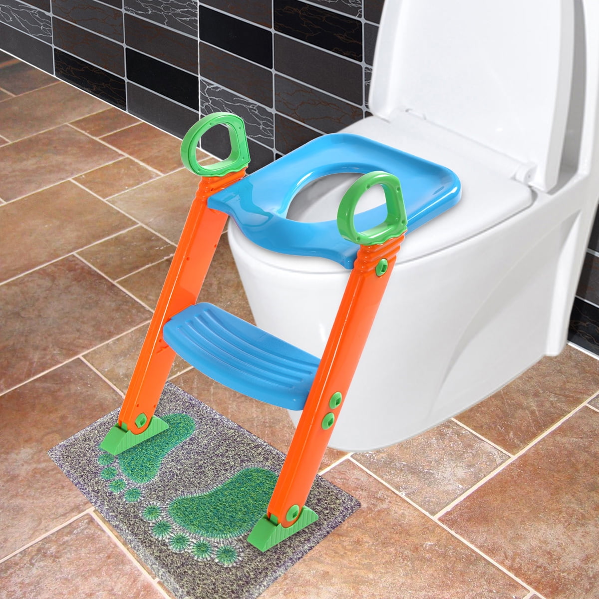 20"H Potty Training Toilet Seat Practical for Kids, Baby Toddler Toilet Seat with Adjustable Step 20"H Potty Training Toilet Seat Practical for Kids, Baby Toddler Toilet Seat with Adjustable Step