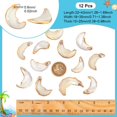 thumbnail image 2 of 12Pcs Gold Plated Natural Shell Pendants Crescent Pearls Bead Pendants with Brass Findings Sea Shell Pendant Charms for DIY Jewelry Making Necklace Bracelet Charms DIY, 2 of 6