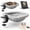 2PCS Gray, variant on Foldable Cat Hammock, Cat Desk Bed Cats Window Perch Foldable Attachment Chair Folding Clamp Mounted Pet Hammock Clip Bedside