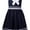 Navy/White, variant on Bonnie Jean Girls A-Line Nautical Red Dot Dress, Red, 3T