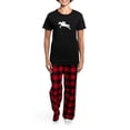 thumbnail image 4 of CafePress - Horse Jumping Silhouette Women's Dark Pajamas - Women's Short Sleeve Print T-Shirt and Pants Dark Cotton Pajama Set, 4 of 7