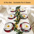 thumbnail image 5 of Red Black Flowers Round 13 Inch Placemats Set of 8, Abstract Botanical Floral Textured Plant HeatResistant Non Slip Place Mats for Dining Table, Wipeable Braided Kitchen Table Mats for Housewarming, 5 of 9