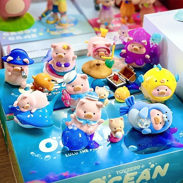 Figura DE ACCIÓN DE LULU The Piggy Ocean, figura de Anime, figura de sirena, muñeca de dibujos animados Kawaii, caja sorpresa, regalos, adorno de escritorio, juguete1503