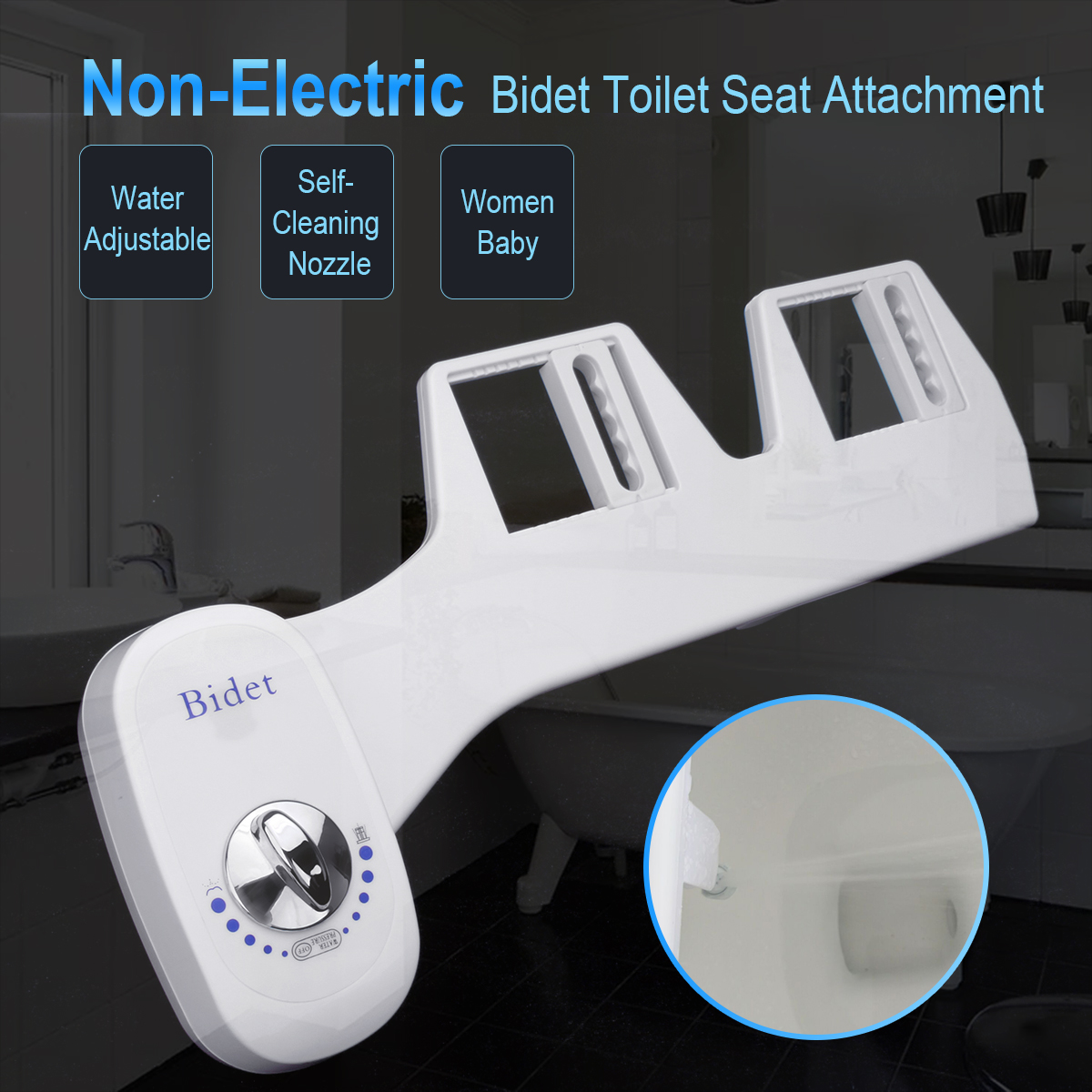 Toilet Bidet Seat Sprayer Fresh Water Home Toilet NonElectric Bathroom