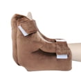 thumbnail image 1 of Almohada protectora de talón EZ Assistive Velour para pies, color marrón, 1 of 8