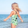 thumbnail image 5 of Girls' One-piece Swimsuit Cross Back Bathing Suit Beach Surfing Sizes 3T-10T Various Patterns Shamrocks, 5 of 9