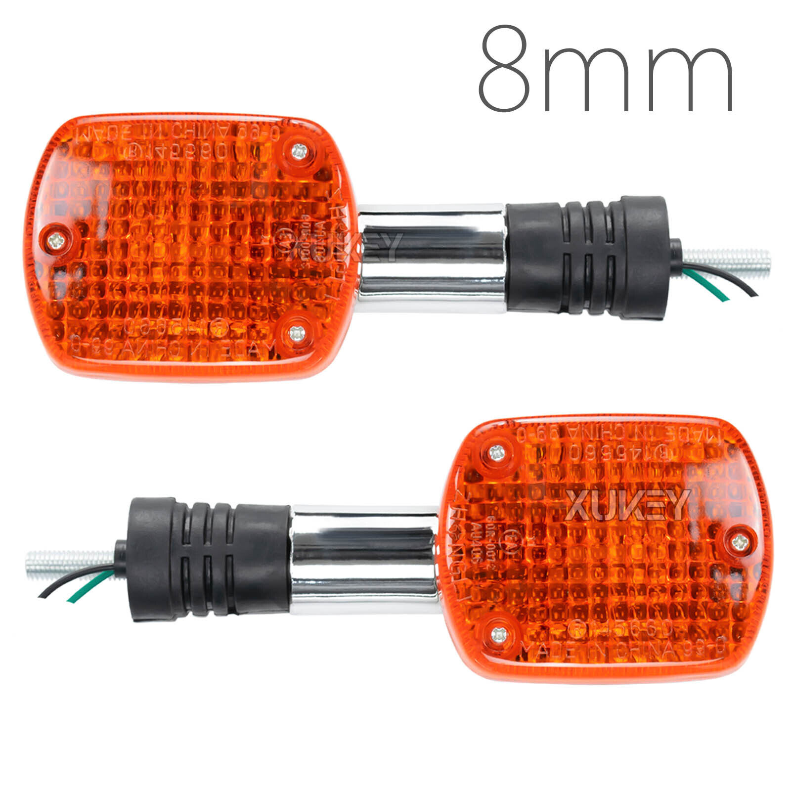2x Universal Motorcycle Turn Signal Running Indicator Light Bright