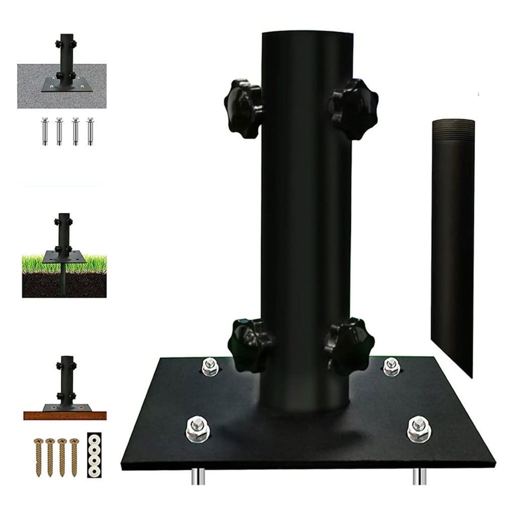 Deck Umbrella Mount Bracket Stainless Steel Umbrella Bases Replacement Parts Flag Holder Stand for Decks Docks