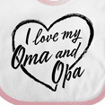 thumbnail image 4 of Inktastic I Love My Oma and Opa in Black Chalk Heart Boys or Girls Baby Bib, 4 of 4