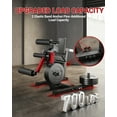thumbnail image 4 of GARVEE 4 IN 1 Leg Extension and Curl Machine,700lbs Adjustable Leg Curl,Leg Extender for Home Gym,Fits 1" & 2" Weight Plates,Black&Red, 4 of 7