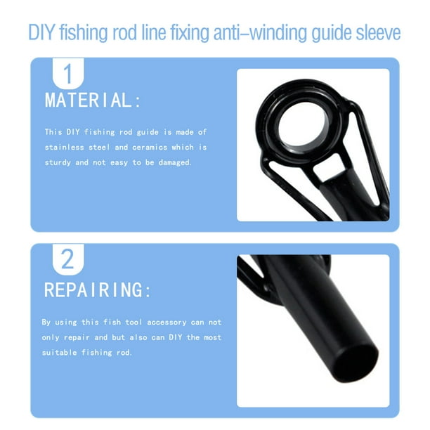 Kit De 16 Anneaux De Canne à Pêche – Inox Et Céramique, Légers, Cadre élargi – Pour Eau Douce Et Salée, Réparation Facile !