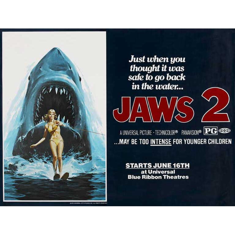 JAWS 2, Original Vintage Movie Poster starring Roy Scheider - Original Vintage Movie Posters JAWS 2, Original Vintage Movie Poster starring Roy Scheider - Original Vintage Movie Posters