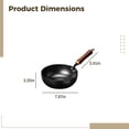 thumbnail image 3 of Hand Hammered Wok, Pre-Seasoned Nonstick Wok with Wood Handle, Traditional Small Wok for Single Portion, Authentic Carbon Steel Chinese Wok for Most Stoves, 3 of 4
