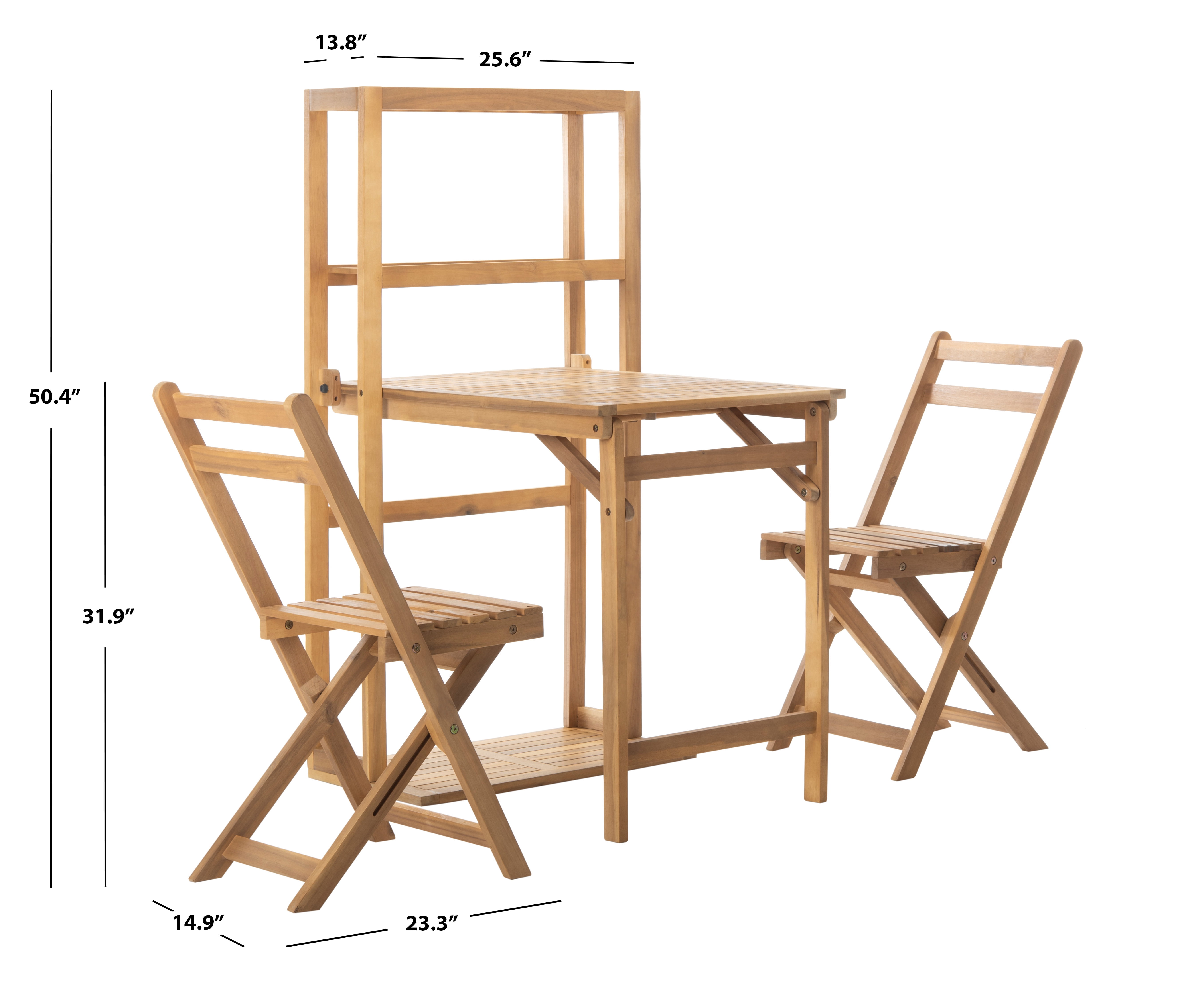 Safavieh Adult 1 Wood Outdoor Dining Sets with Chair, Table, Natural