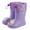 Purple, variant on Kids Rain Boots Kids Toddler Rain Boots with 3D Bunny Decorations Easy Adjust on Garden Rubber Shoes Girls Rain Boots Beige 4.5 Years-5 Years