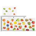 thumbnail image 3 of Juego de pegatinas para verduras y frutas, 100 unidades, monopatín, maleta y tableta, 3 of 3