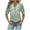 *Green, variant on VBVC No Boundarie Women's Embroidered Blouse,Womens V Neck Short Sleeve Shirts,Plus Size Going Out Tops For Women,*Khaki,Size L