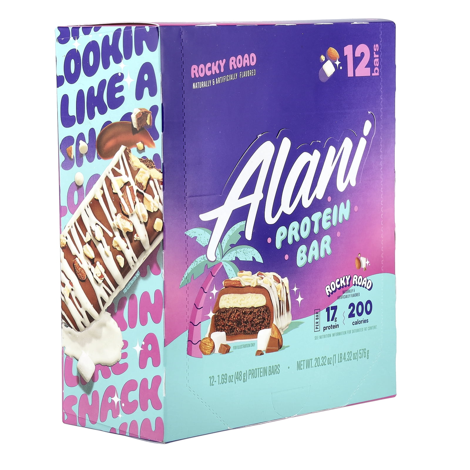 Alani Nu Protein Bar, Rocky Road, 12 Bars, 1.69 oz (48 g) Each