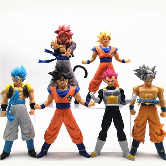 Dragon Ball Son Goku Vegeta Broli colección de figuras de acción muñeca Super Saiyan Kakarotto modelo Juguetes zhangmengya LED