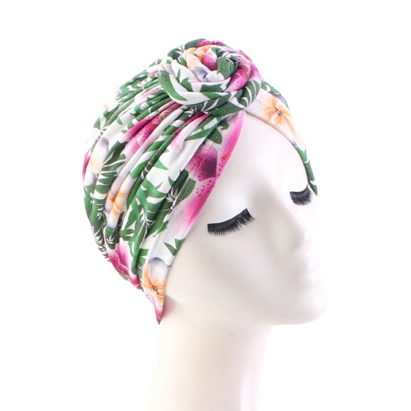 Kelon Twist Knot Pre-Tied Head Wrap, Soft Cotton Turban Hat, Adjustable Elastic Hijab, Ethnic Lace Up Tube Cap, Chemo Beanie Scarf, Multi-Style Daily Headwear, One Size Heardband