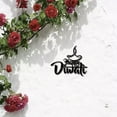 thumbnail image 5 of Iron Hanging Decors Metal Art Wall Decoration Word Happy Diwali for Living Room Home Office Garden Kitchen Hotel Balcony Matte Gunmetal Color, 5 of 7