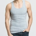 thumbnail image 4 of Charmgo Tank Tops Men, Men's High Elastic Cotton Youth Slim Fit Summer Autumn Middle and Old Age Undershirts Cotton Sling Sleeveless Shirts for Men, Plain Tshirts for Men, Vest for Men Grey XXXXL, 4 of 4