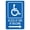 Warning Sign 2, variant on Access For Less Mobile People Sign - 8"x12" Metal Tin Sign, Garage Man Cave Wall Decor, Accessibility Safety Signage
