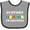 Heather and Black, variant on Inktastic Support Autism Awareness Boys or Girls Baby Bib