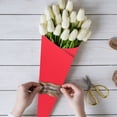 thumbnail image 2 of 1 rollo práctico flor empacando papel regalo decoración papel paquete kraft papel (rojo), 2 of 5
