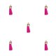 thumbnail image 1 of Ounissouiy 10 piezas llavero dijes colgante borlas decoraciones accesorio creativo joyería fabricación accesorios borla componente para DIY rosa Rosa roja 5Conjunto, 1 of 6