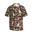 thumbnail image 2 of Basset Hound Dogs Lovers Flower Floral Men'S 3d Print Casual Button Down Shirts, Novelty Hawaiian Short Sleeves L, 2 of 7