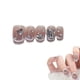 thumbnail image 1 of Prensa más corta en uñas, arte de uñas de ataúd mediano con diseño de lujo 3D, uñas postizas reutilizables, 10 piezas con kit de uñas relacionado, 4 tamaños, 1 of 5