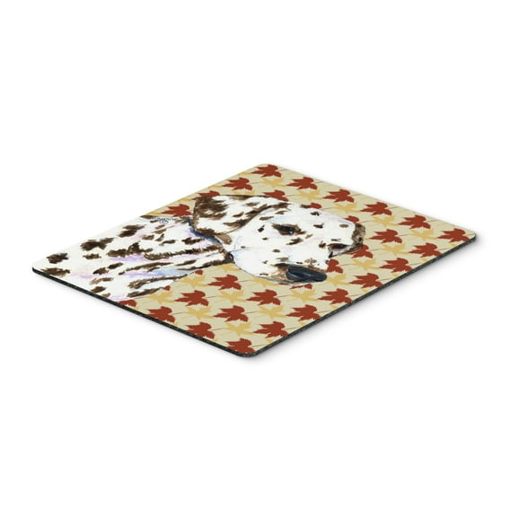 Carolines Treasures SS4387MP "Dalmatian Fall Leaves Portrait Mouse Pad Hot Pad or Trivet" Large multicolor