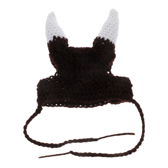 Soft Cat Hat Pet Headgear Pet Cat Knitted Horn Hat Cat Dog Funny Pirate Hat Cosplay Costume Dog Beanie
