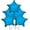 Metallic Blue, variant on PMU Metallic Blue Star Balloon (22 Inch Mylar) Pkg/1