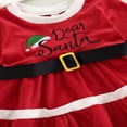 thumbnail image 4 of PENGXIANG Kid Noël Robe Col Rond Lettre Manches Longues Robe avec Ceinture Santa Chapeau, 4 of 6