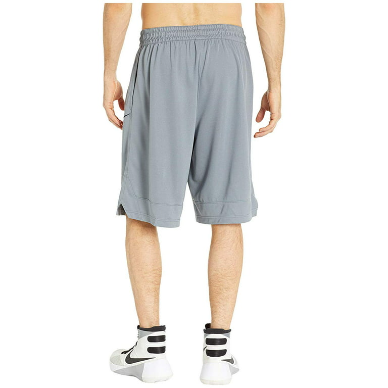 Nike Men's Dri-FIT Icon Basketball Shorts with Side Pockets (Cool Grey/Black,  Small) 
