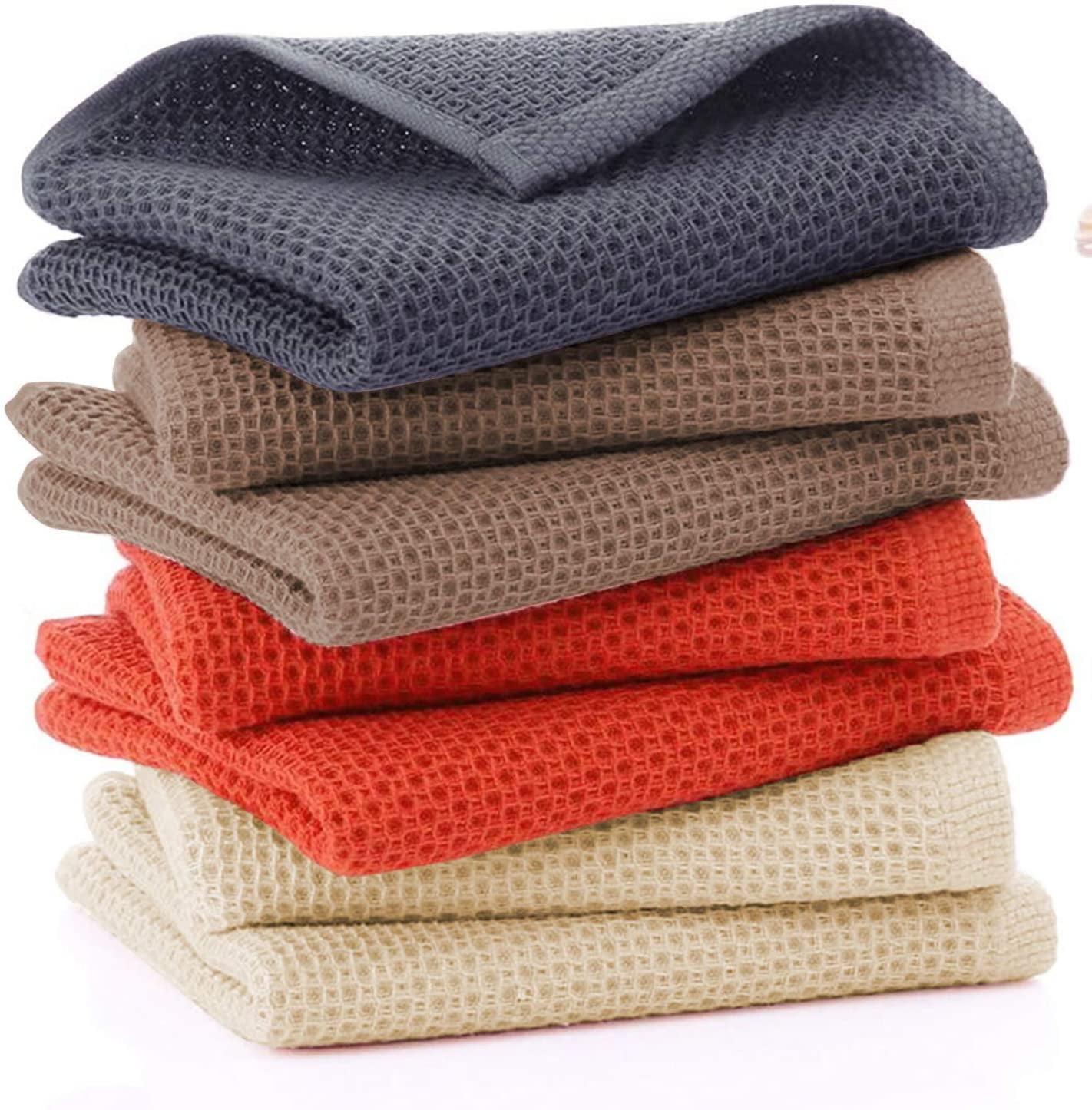 100 Cotton Waffle Dishcloths,12x12inches, 5PC