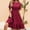 Hot Pink, variant on Midi Womens Dresses A Line Short Sleeve Leopard Print Summer Dresses Ruffle Hem Flowy Loose Fit Crew Neck Dresses