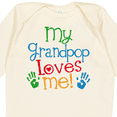 thumbnail image 4 of Inktastic My Grandpop Loves Me Boys or Girls Long Sleeve Baby Bodysuit, 4 of 5