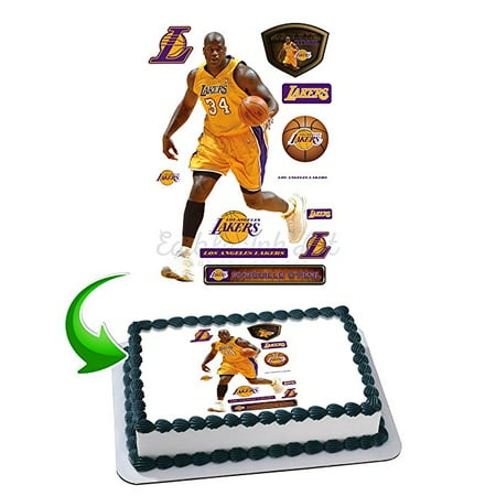 Shaquille O'Neal Edible Image Cake Topper Icing Sugar Paper A4 Sheet Edible Frosting Photo Cake 1/4 ~ Best Edible Image for
