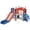 Blue Red, variant on Korimefa 11-in-1 Toddler Slide Set with Golf, Basketball Hoop, Kids Slide for Toddlers Age 1-4, Climber Slip and Slides, Baby Outdoor Toys
