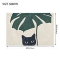 thumbnail image 4 of Yayeee Bath Rug for Bathroom Floor Non Slip Contour Fluffy Soft Absorbent Mat, 20"x24", Black Cat Plants, 4 of 7