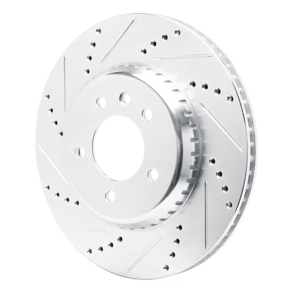Dynamic Friction Company 631-11037L DFC Brake Rotor - Drilled And Slotted - Silver