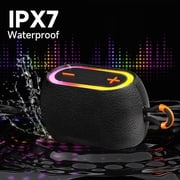 JYX Waterproof Bluetooth Speaker 30W Stereo Portable with Deep Bass, DJ Lights, TWS, Water-Resistant, TF Card, USB, 6-8H Playtime